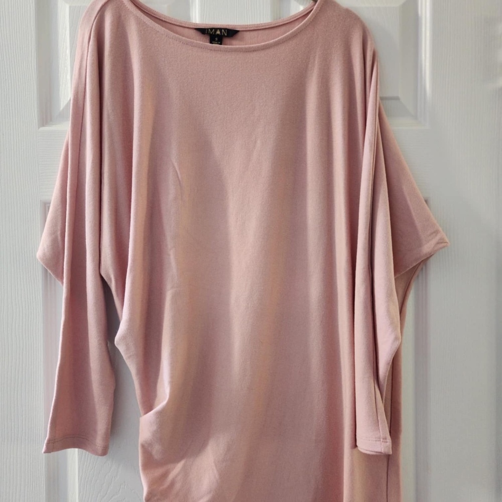 IMAN Global Chic Side Tucked Knit Top